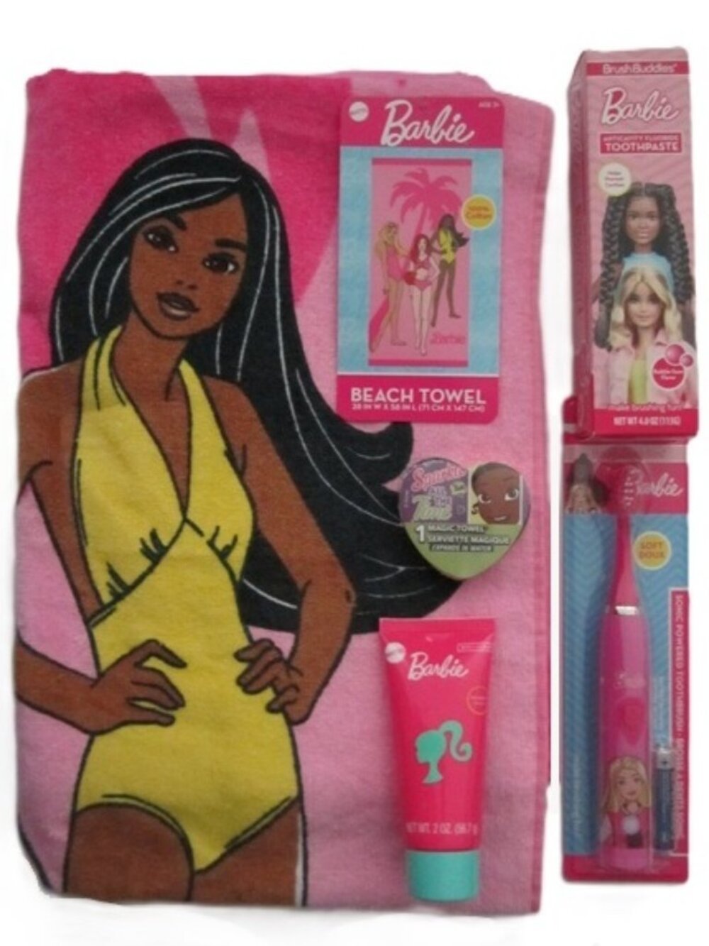 Barbie Beach Towel & Bath Itemes NEW 58" x 28"